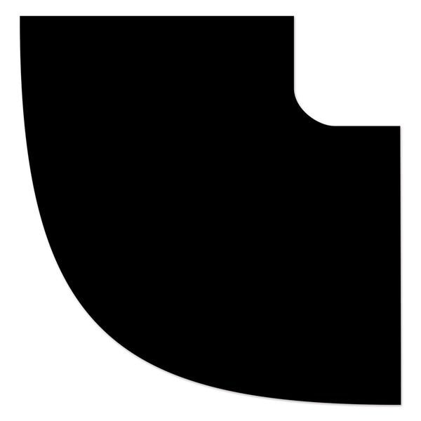 Ergomat DuraStripe Mean Lean 3in 90 degrees Round Angle Corners Black, 60PK DSML-CR3-BK-90Angle-KIT - main